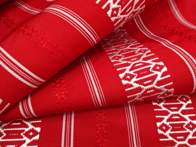  アンティーク　博多　八寸帯地反物